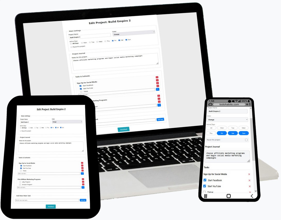 Project Manager Software User Interface